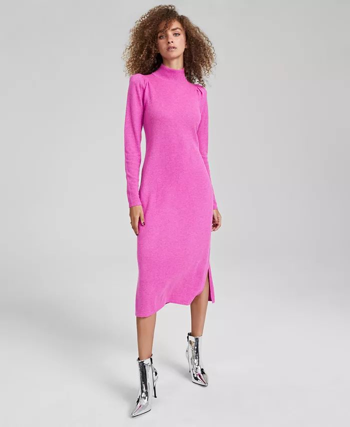 Cashmere Mock-Neck Midi Dress, Created for Macy's | Macys (US)