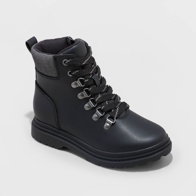 Boys' Atticus Slip-On Zipper Combat Boots - art class™ | Target