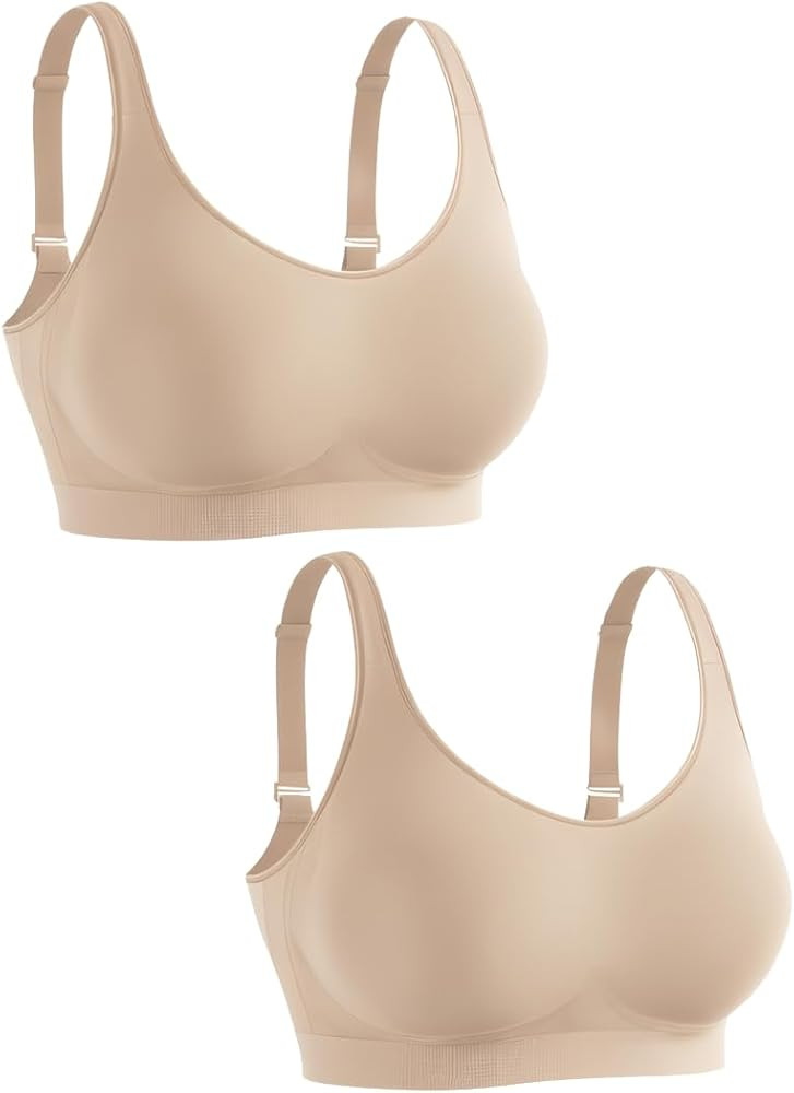 SHAPERMINT Wireless Bras for Women No Underwire – Small to Plus Size Bralettes with Support and... | Amazon (US)