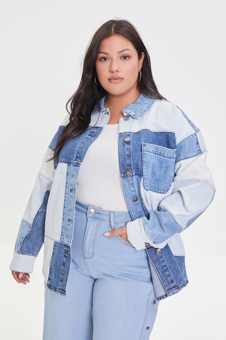 Plus Size Reworked Denim Jacket | Forever 21 (US)