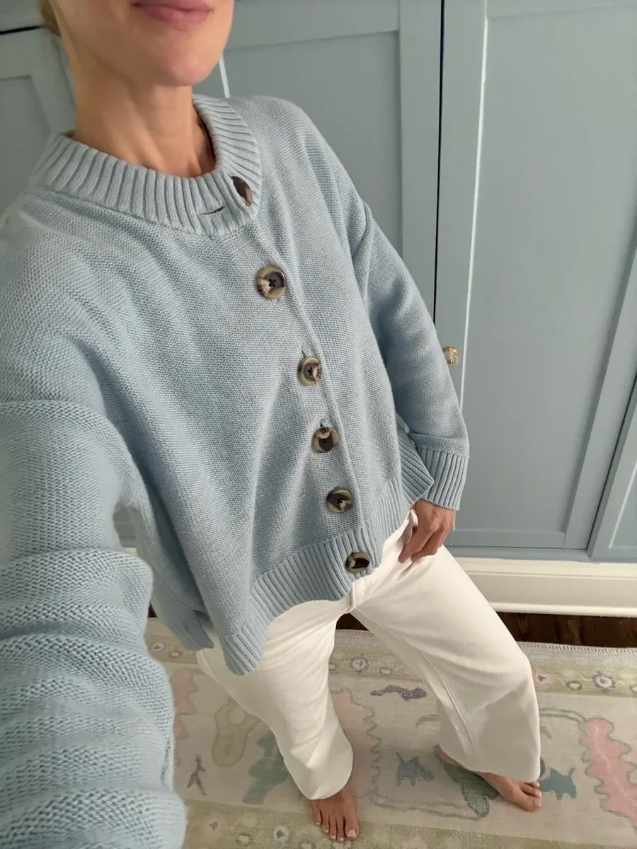 Cannot get enough of my @Quince cardigan. This fabric is soo soft, and I love this new baby blue they just released.

#LTKgrwm #LTKootd #LTKSeasonal