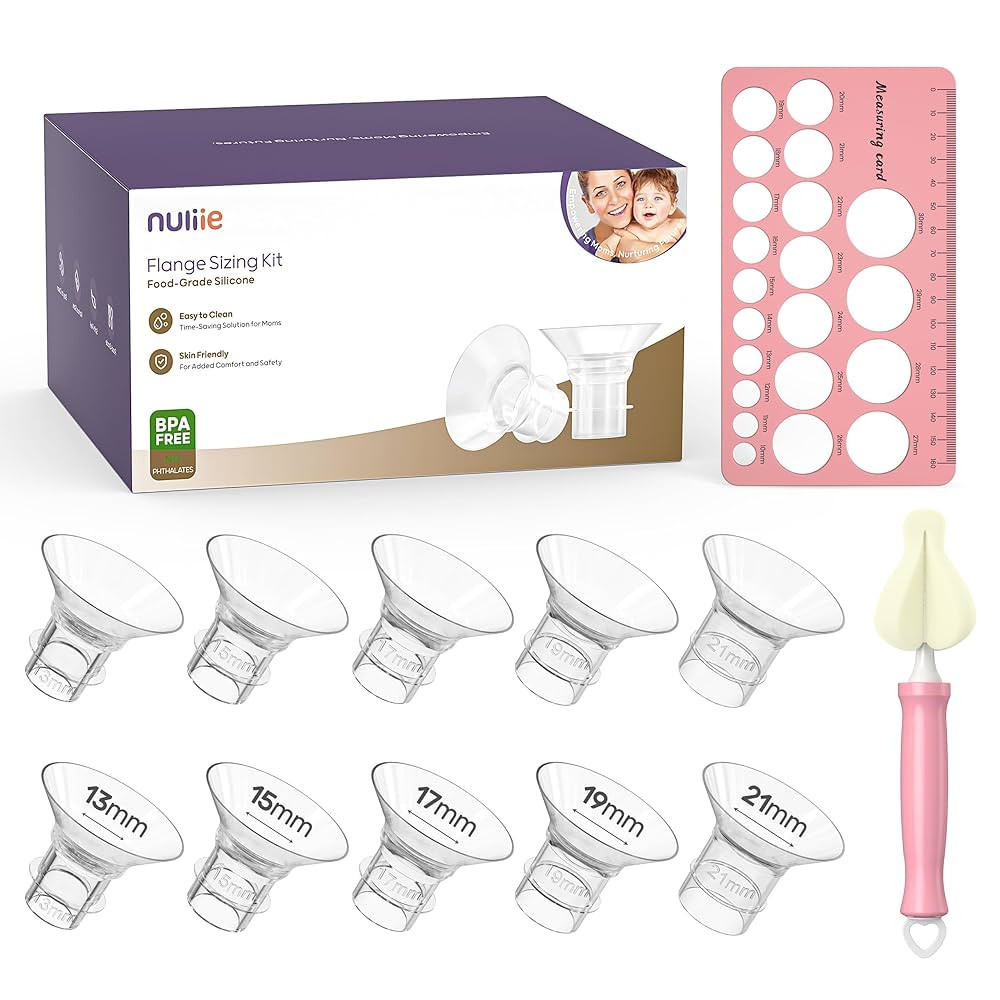 Nuliie 10PCS Flange Sizing Kit 13/15/17/19/21mm for 24mm Flange/Shield of Most Pumps, Silicone Fl... | Amazon (US)