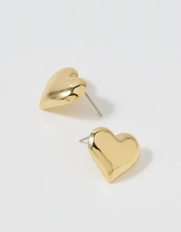 Aerie Bubble Heart Stud Earrings | Aerie
