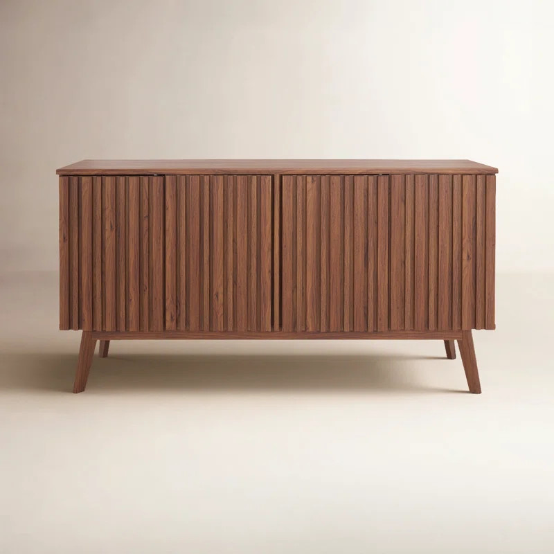 This TV stand delivers a clean-lined silhouette with an airy, open feel for your space. It's craf... | Wayfair North America