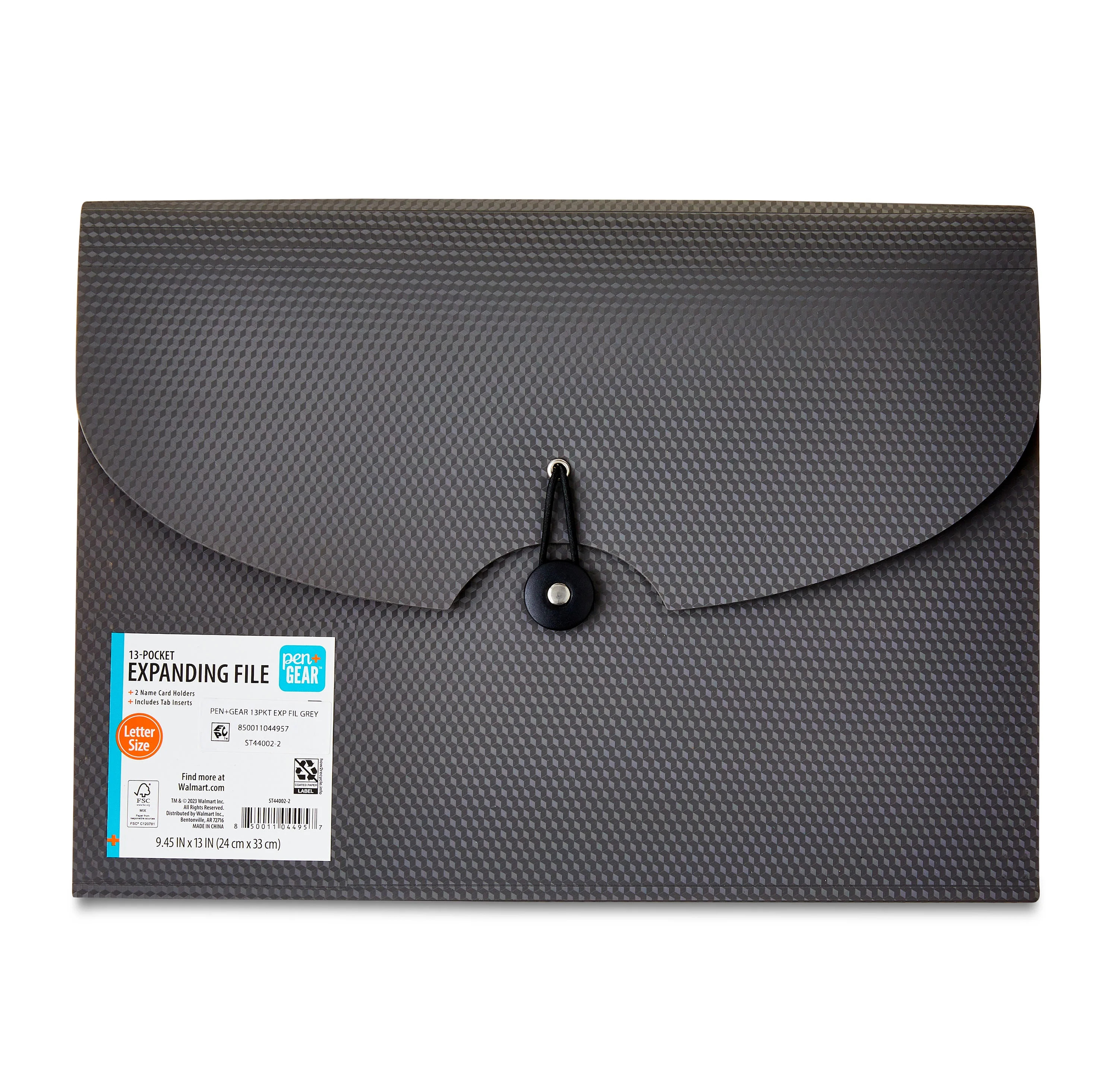 Pen+Gear 13-Pocket Letter-Size Expanding File Folder, Textured Gray - Walmart.com | Walmart (US)