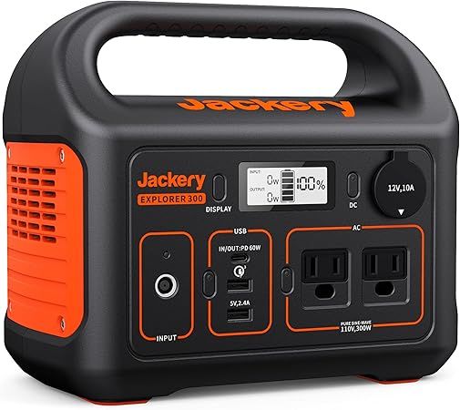 Jackery Portable Power Station Explorer 300, 293Wh Backup Lithium Battery, 110V/300W Pure Sine Wa... | Amazon (US)