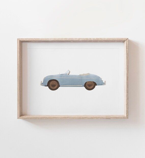 Vintage Speedster Print Retro Car Wall Art Printable Travel - Etsy | Etsy (US)