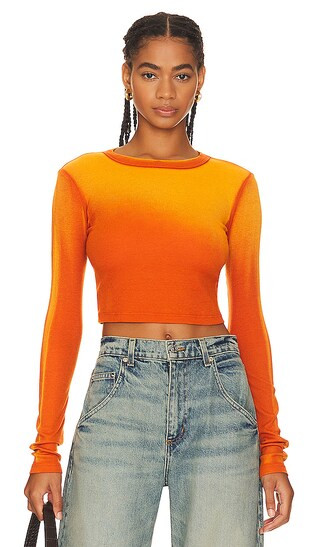 COTTON CITIZEN The Verona Crop Shirt in Orange. - size XS (also in M, S) | Revolve Clothing (Global)