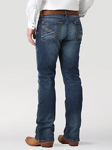 Men's Rock 47® by Wrangler® Slim Fit Bootcut Jean in Sapphire | Wrangler