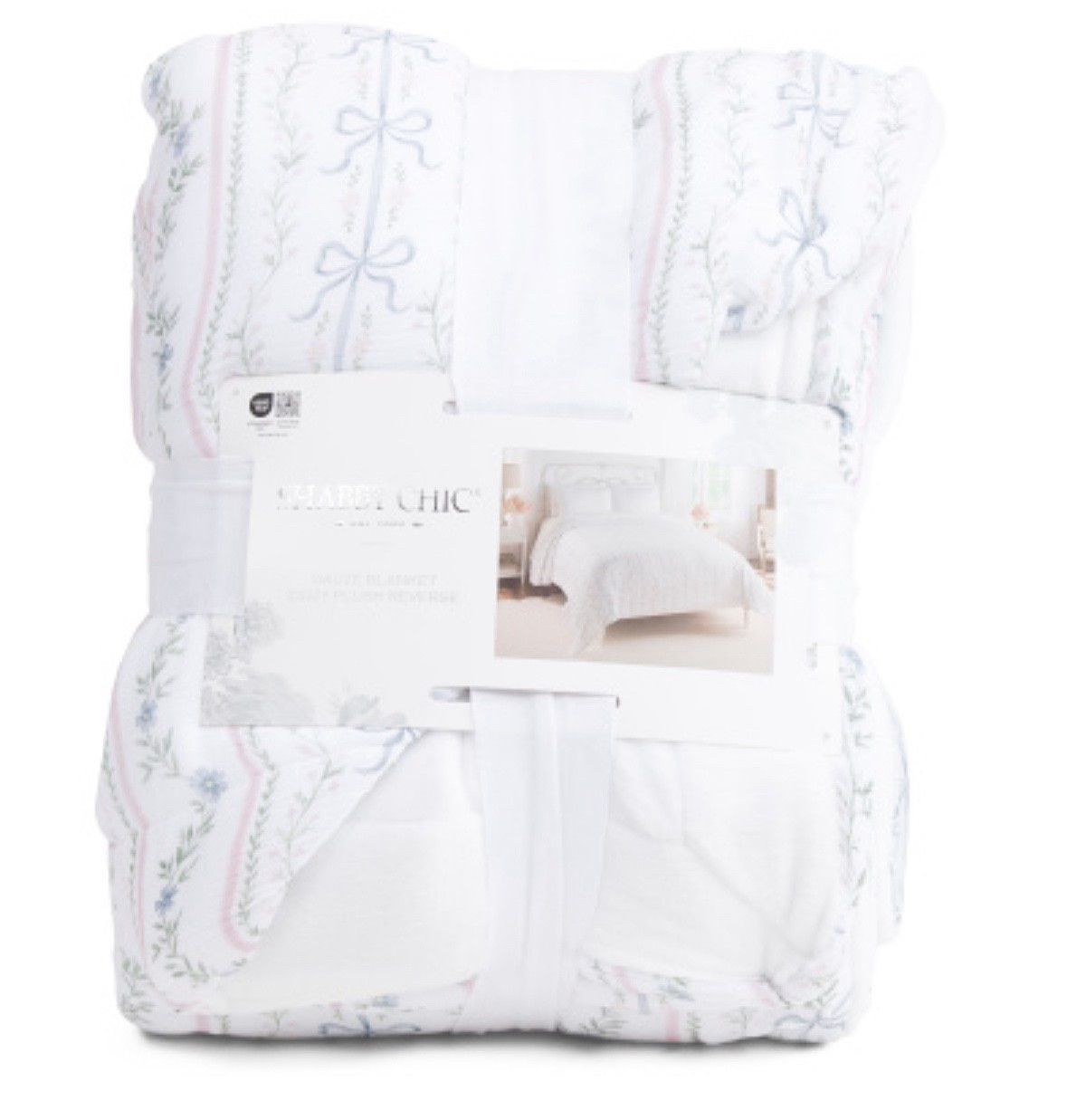 This gorgeous floral bow blanket is reversible and so pretty for spring! 🎀🩷💐 

#LTKSeasonal #LTKHome