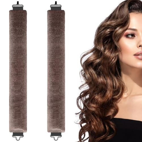 Heatless Curlers Headband - No Heat Overnight Curls for Long Hair (2Pcs-brown) | Amazon (UK)