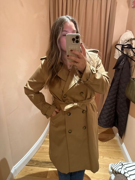 Sezane trench coat 

Im in a size 10. Go with your typical coat size or up 1 if you have larger arms/ shoulders and want to layer with sweaters 

#LTKmidsize #LTKworkwear #LTKHoliday