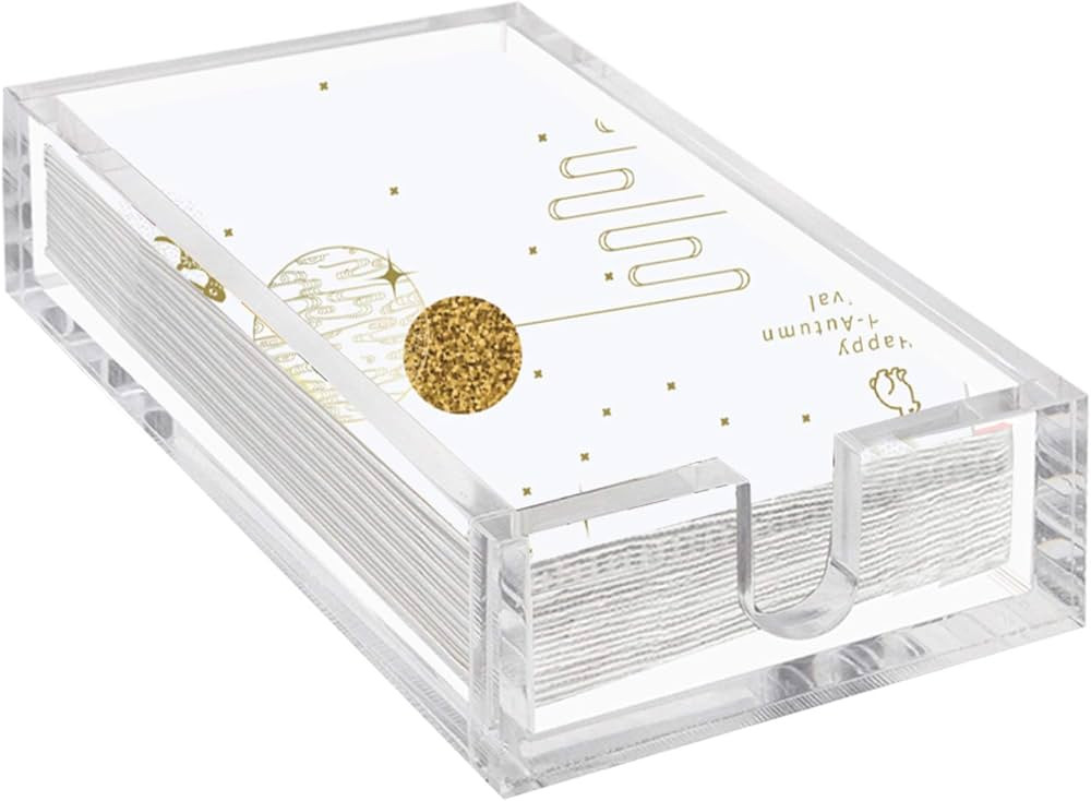 Acrylic Guest Towel Napkin Holder, 0.37Inch Thickness Clear Paper Towel Tray, Rectangle Napkin Ho... | Amazon (US)