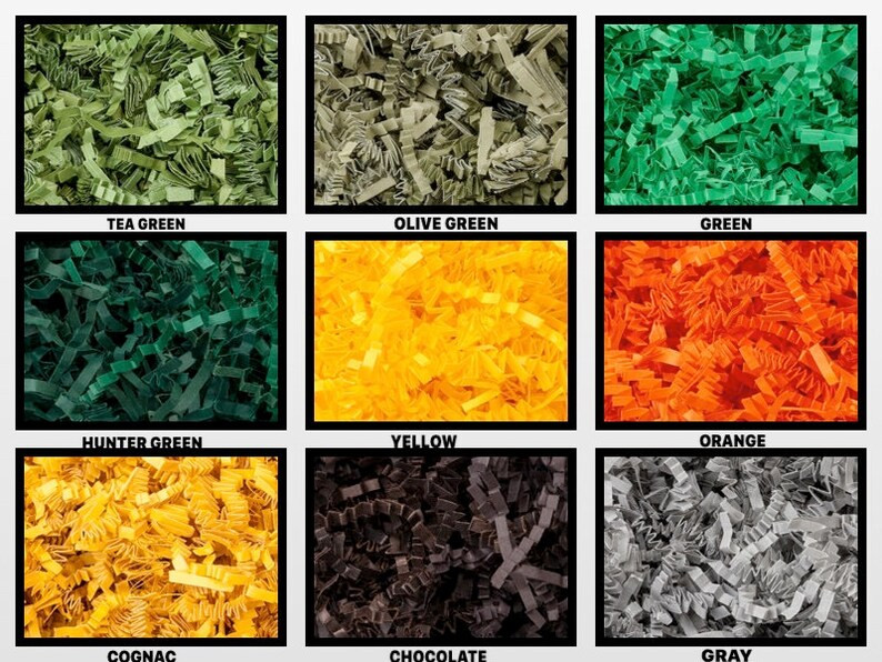 Crinkle Paper Shred for Packaging Gift Box / Basket Filler 6-Ounce Bag Choose Color | Etsy (US)