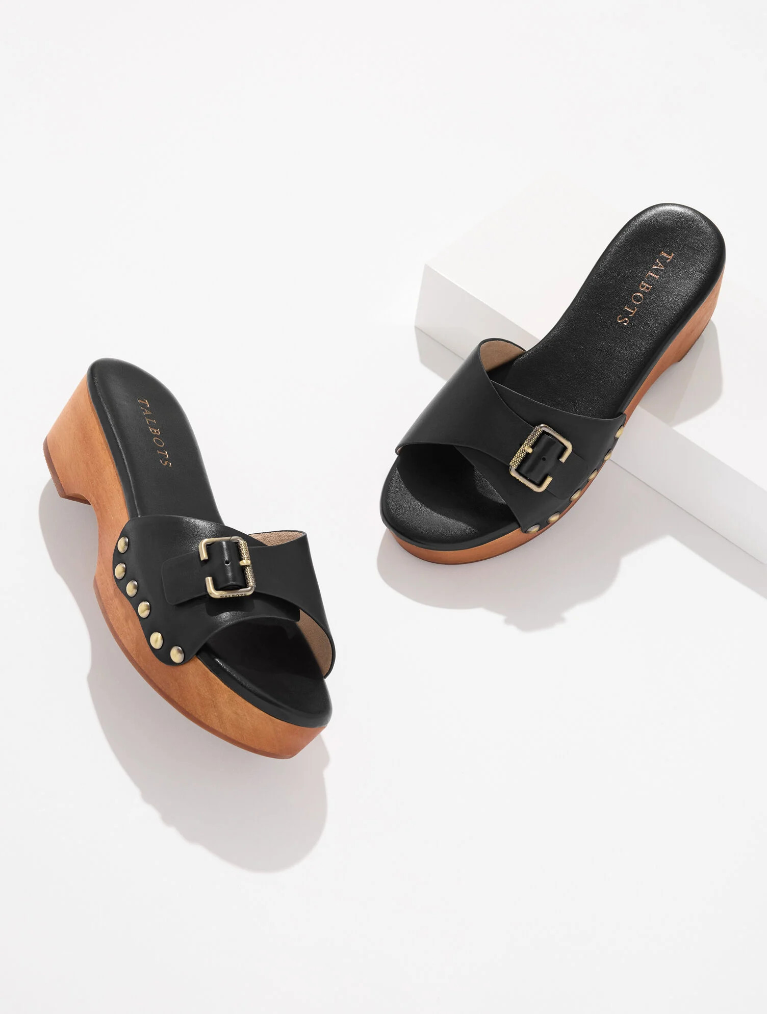 Winni Vachetta Wood Clog Sandals | Talbots