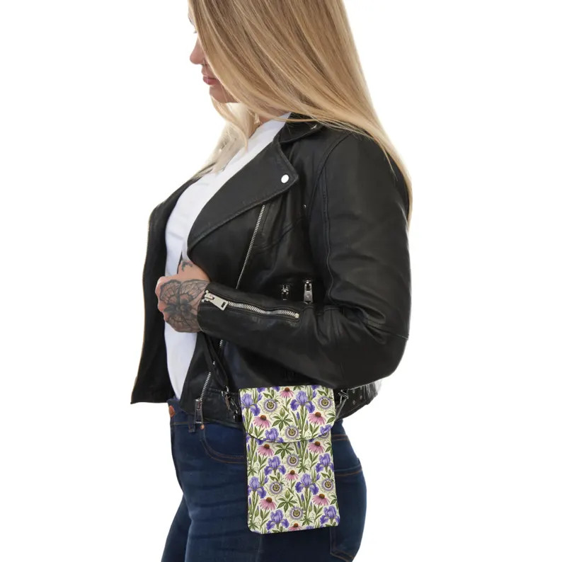 Tennessee State Flower & Wildflowers Floral Pattern Small Cell Phone Wallet | Crossbody Phone Pou... | Etsy (Global)