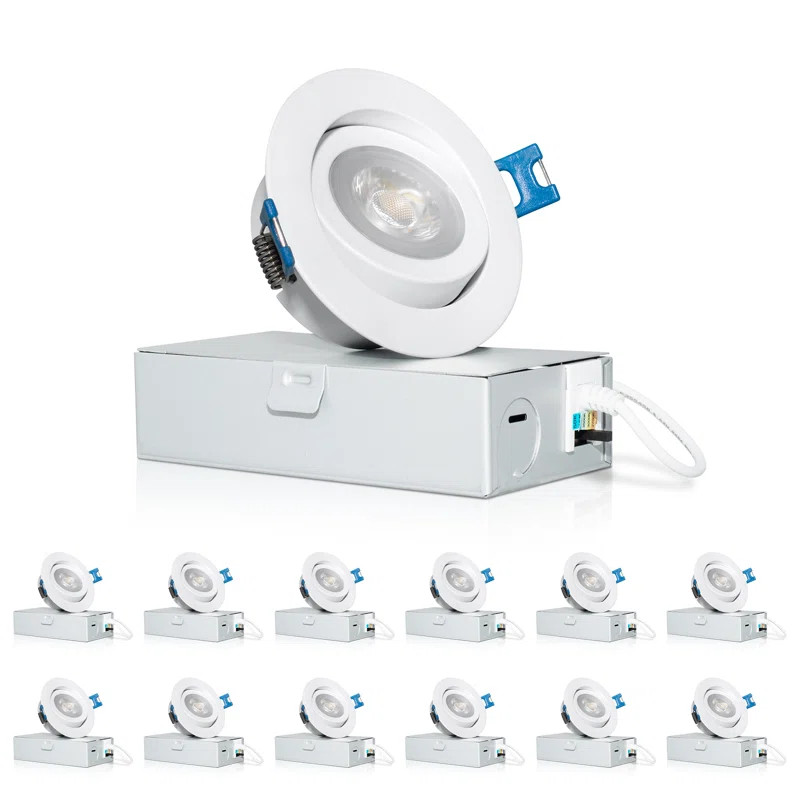 3'' Selectable Color Temperature Dimmable Air-Tight IC Rated LED Canless Recessed Lighting Kit | Wayfair North America
