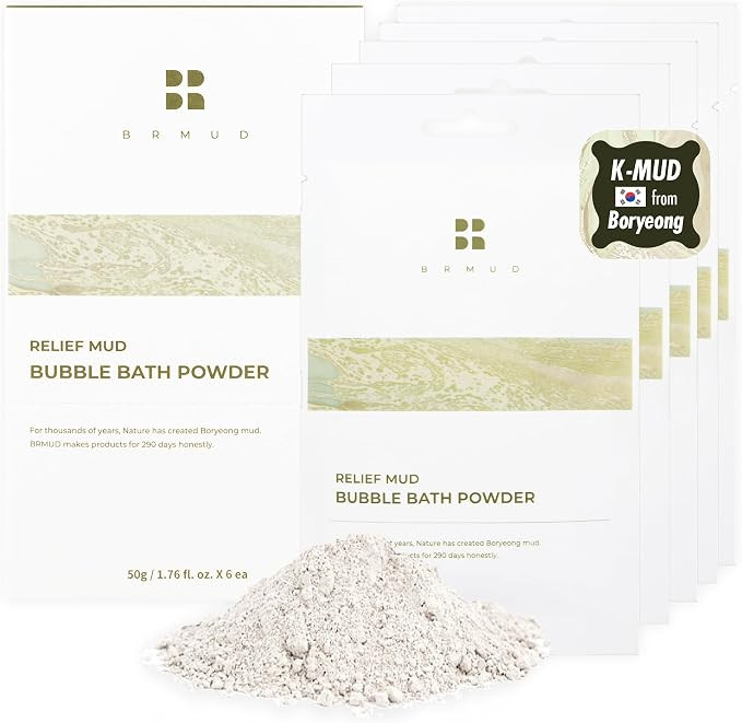 BRMUD Relief Mud Bubble Bath Powder | ATEEZ Pick| Hypoallergenic Mud Powder Bubble Bath w/ 98% Na... | Amazon (US)