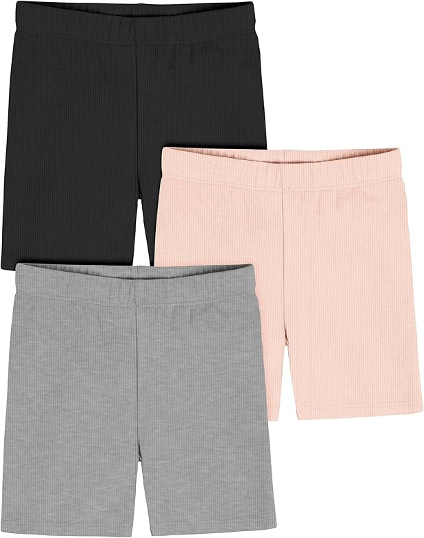 Gerber Baby Girls' Toddler 3-Pack Pull-On Bike Shorts | Amazon (US)