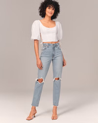 High Rise Mom Jean | Abercrombie & Fitch (US)