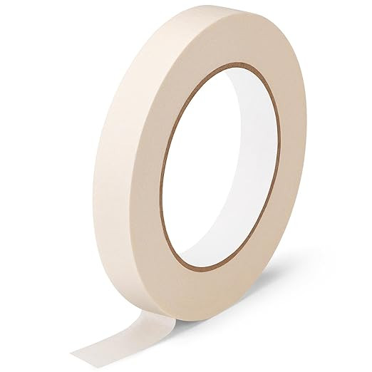 KICNIC White Masking Tape 1 Pack, General Purpose Painters Tape 0.7inch x 60yard, Beige Crepe Pap... | Amazon (US)