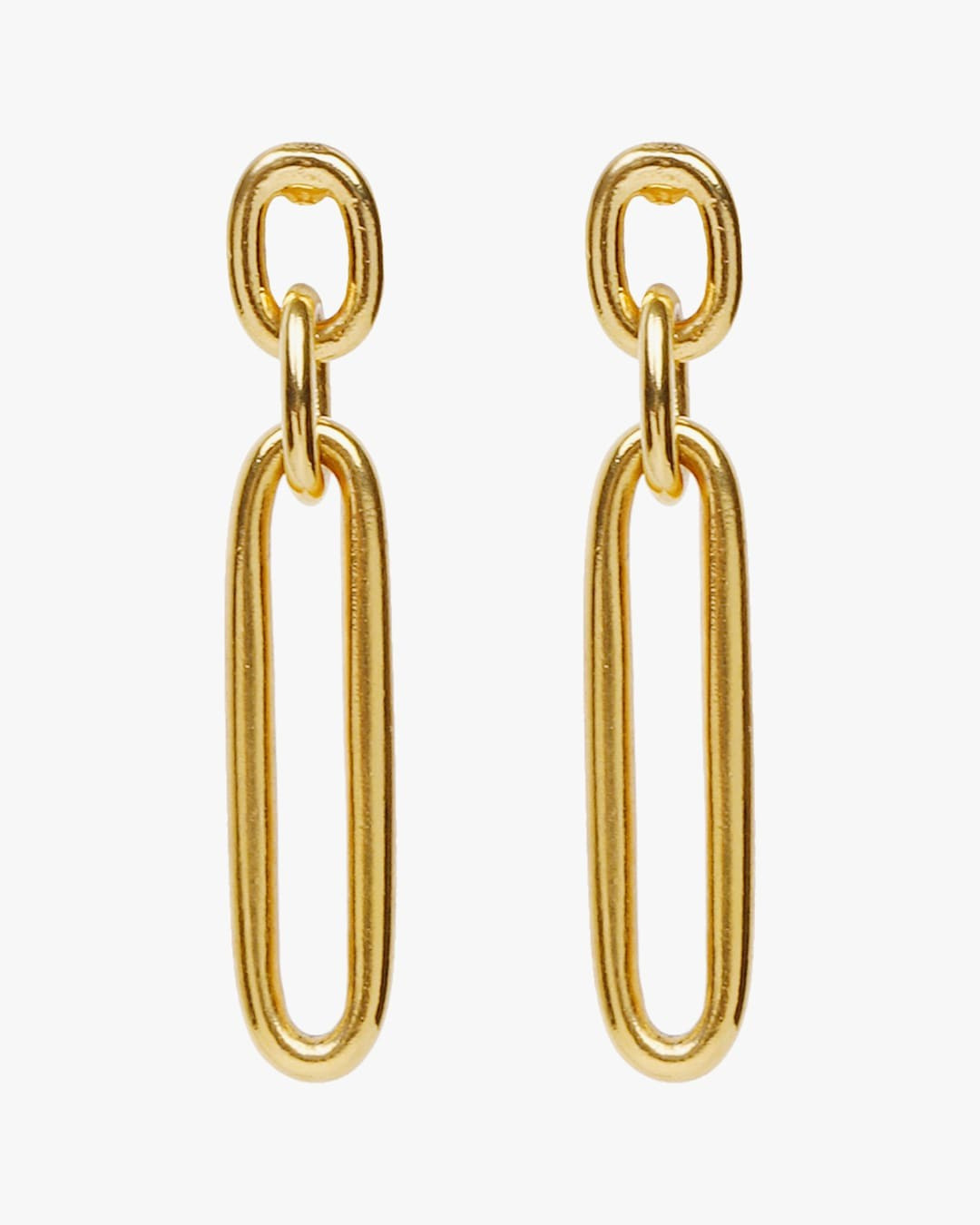 Gold Link Drop Earrings | Olivela