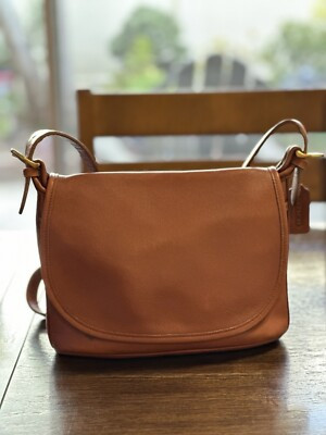 Coach Vintage Leather Fletcher Saddle Crossbody Bag 4150 Brown Flap Purse READ  | eBay | eBay US