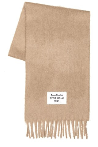 Acne Studios Viper Scarf in Camel Beige - Beige. Size all. | FWRD 