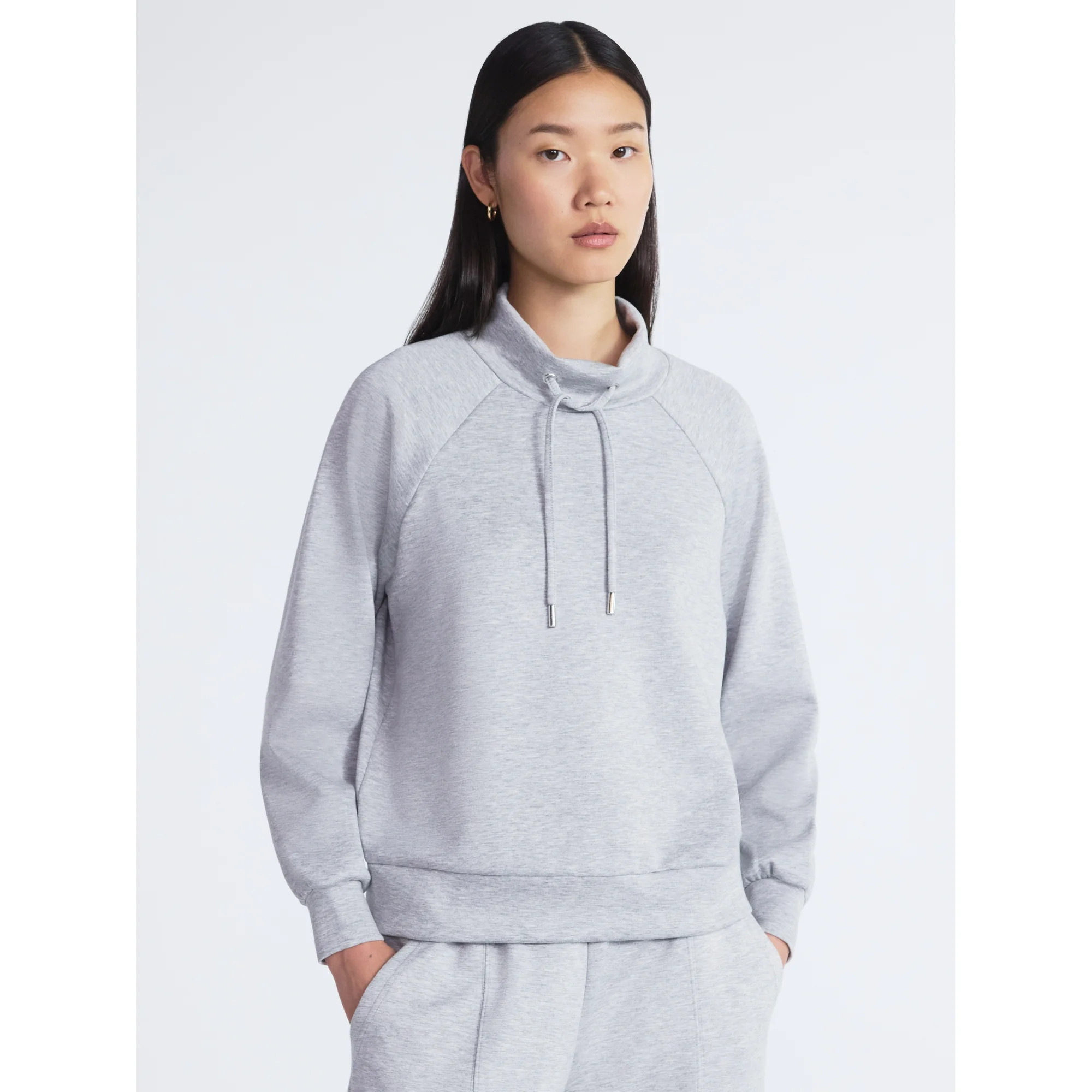 Scoop Women's and Women's Plus New Scubaknit Funnel Neck Sweatshirt, Sizes XS-4X | Walmart (US)