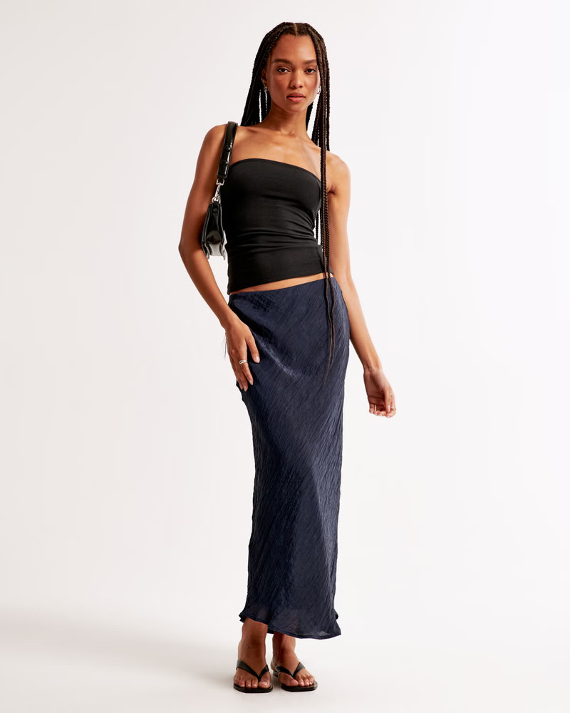 Women's Crinkle Nylon Maxi Skirt | Women's New Arrivals | Abercrombie.com | Abercrombie & Fitch (US)