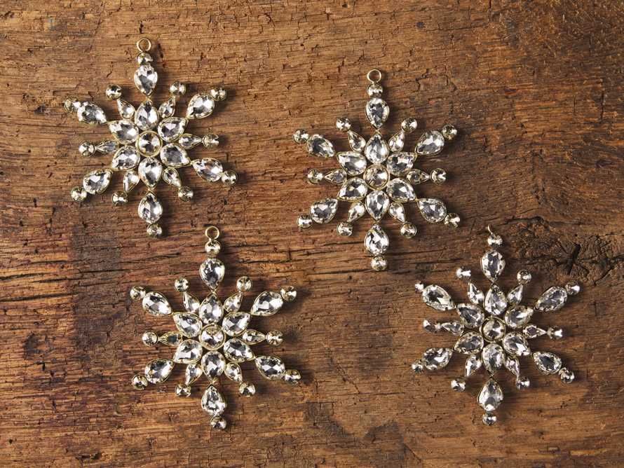 Medium Stellar Rhinestone Snowflake Ornaments (set of 4) | Arhaus | Arhaus