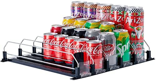 Soda Can Organizer for Refrigerator, Baraiser Large Capacity Self-Pushing Drink Organizer for Fri... | Amazon (US)