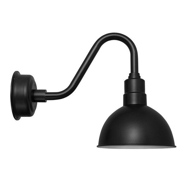 14" Blackspot LED Barn Light with Vintage Arm in Matte Black | Bed Bath & Beyond