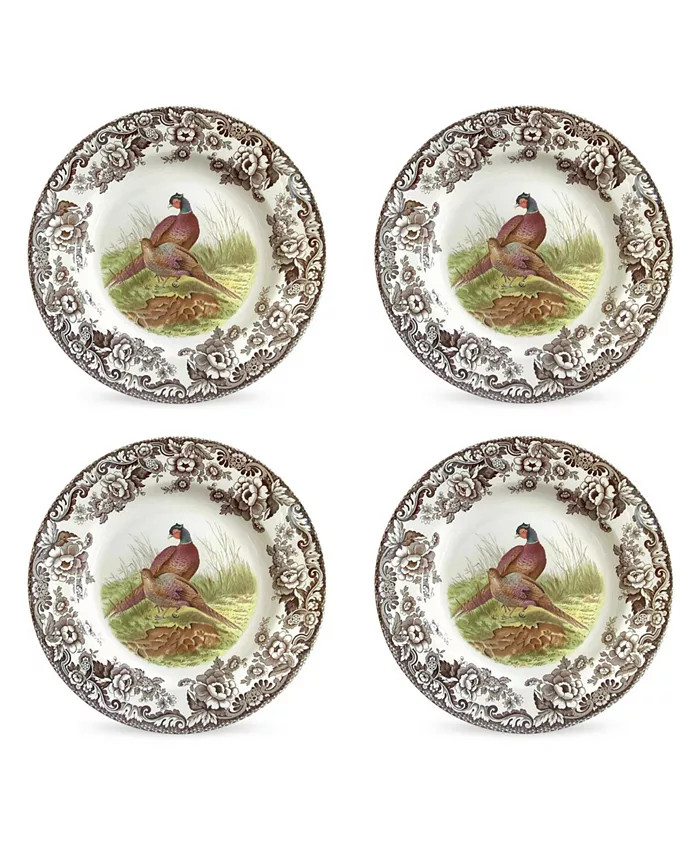 Spode Woodland Pheasant 4 Piece Dinner Plates, Service for 4 - Macy's | Macys (US)