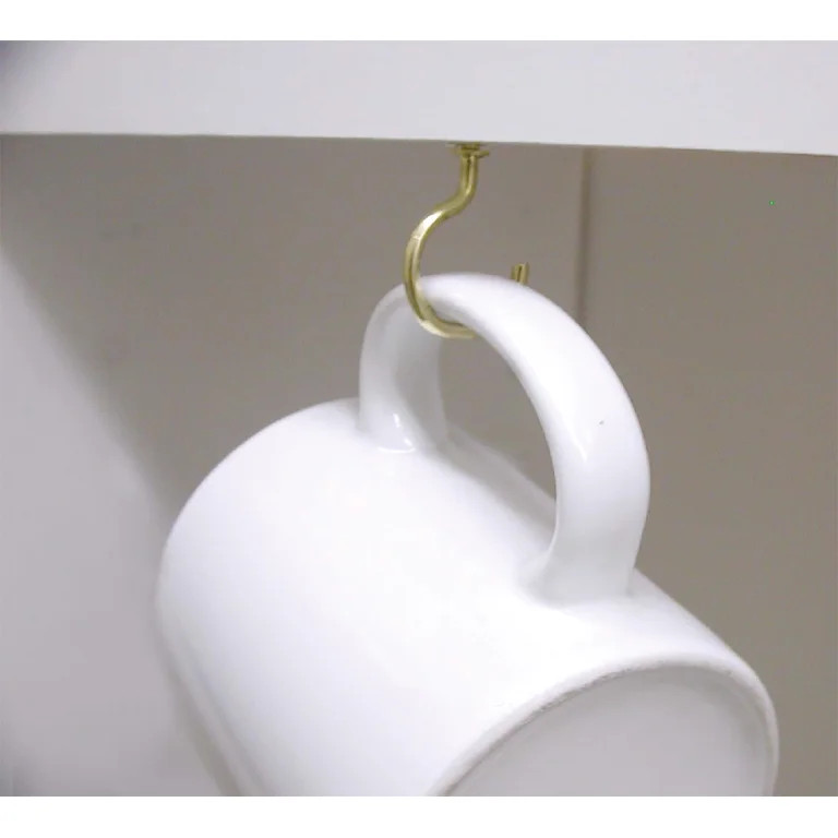 Ook Cup Hooks, 1-1/4", 1 lbs, Screw Hooks, Steel, Brass Finish, Gold, 3 pack | Walmart (US)