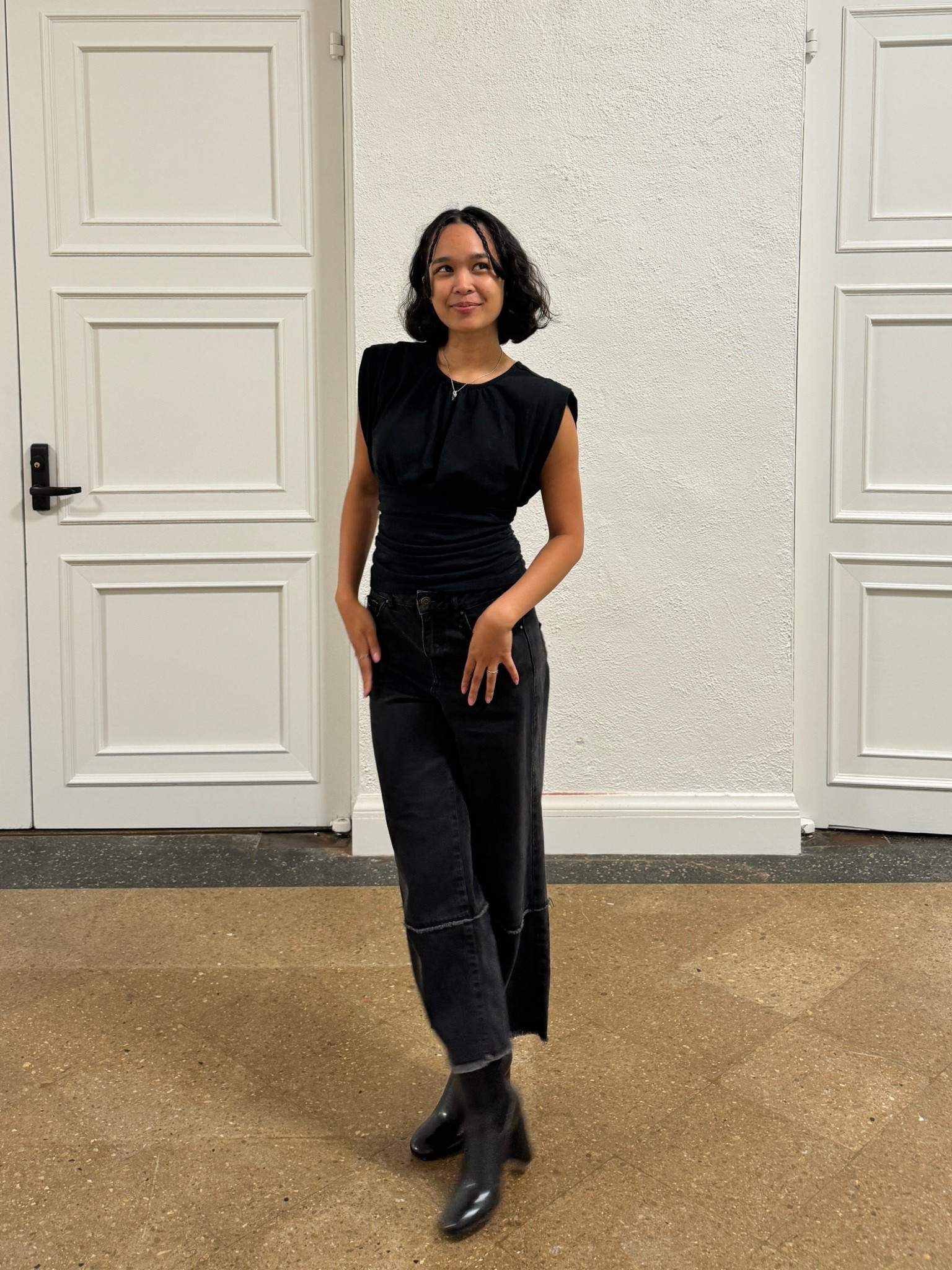 Black on black outfit