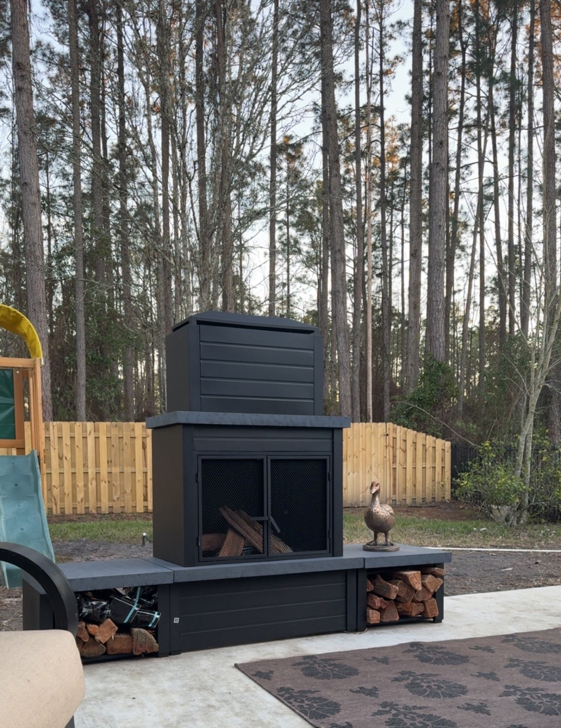 Outdoor fireplace 

#LTKdayinmylife #LTKSaleAlert #LTKHome