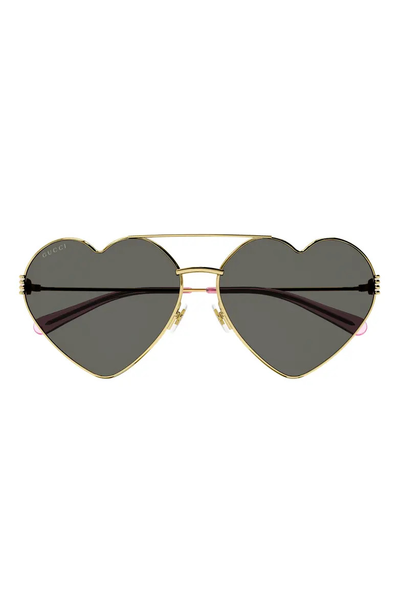 Gucci 62mm Oversized Heart Sunglasses | Nordstrom | Nordstrom