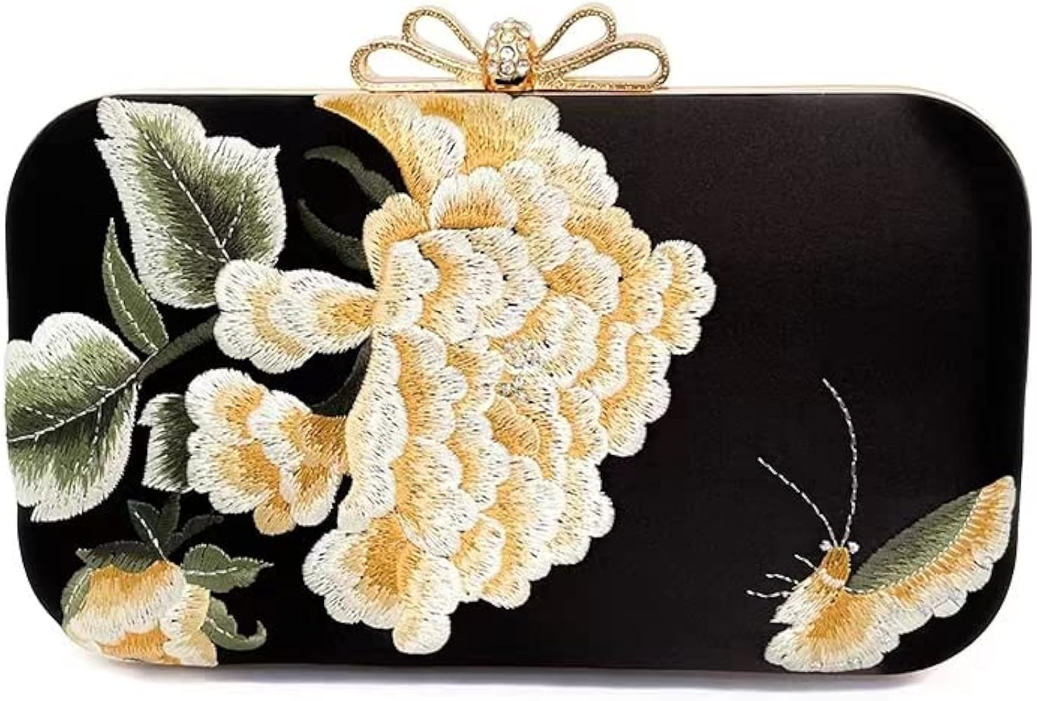 AININTON Women Embroidered Bag Silk Shoulder Bag Rectangle Handbag Crossbody Bag for Wedding Part... | Amazon (US)