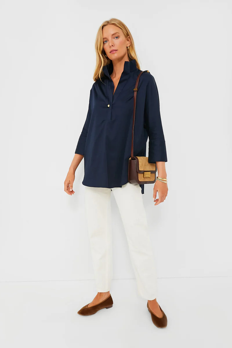 Navy Willow Blouse | Tuckernuck (US)
