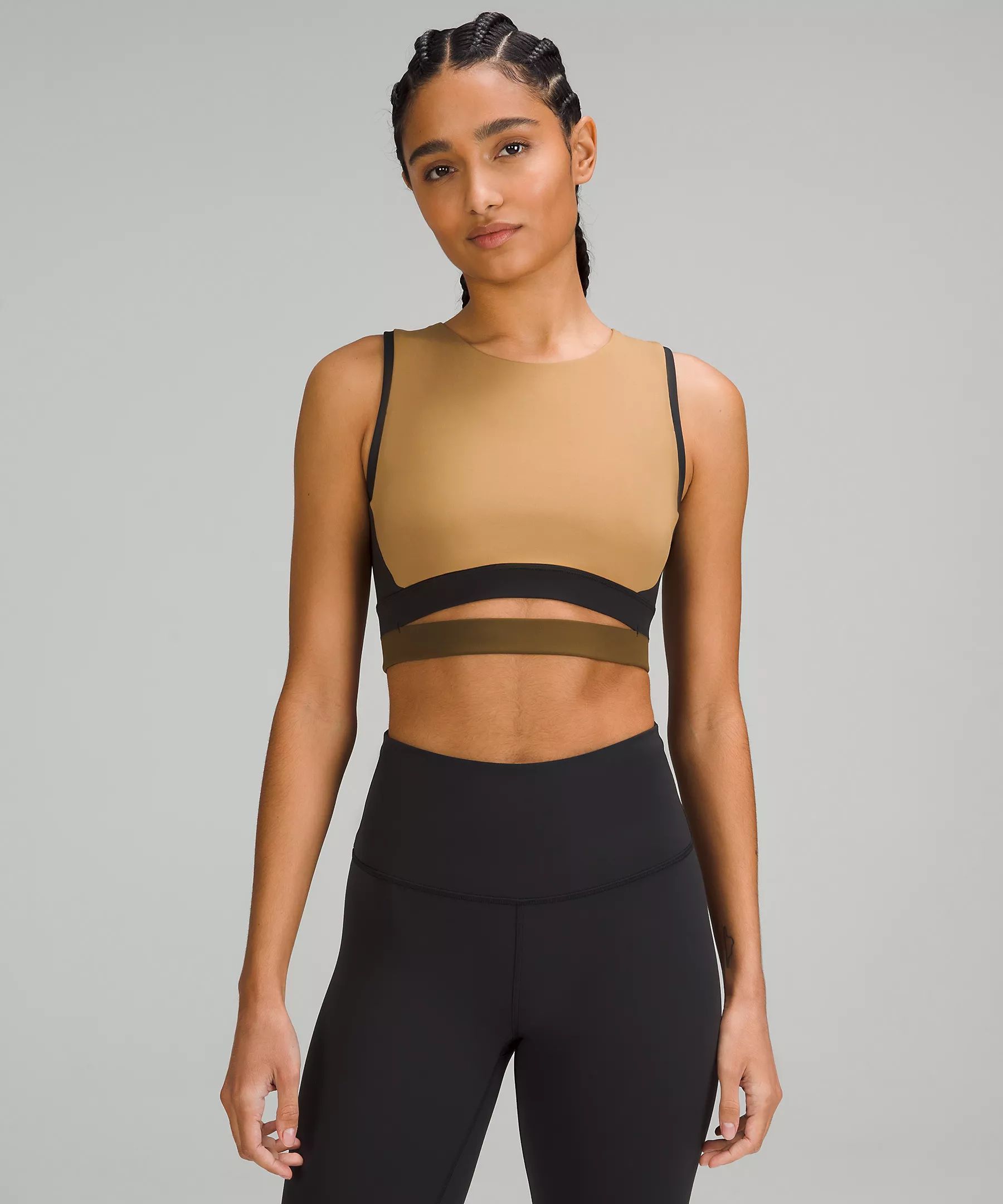 High-Neck Square-Back Train Bra Medium Support, B/C Cup Online Only | Lululemon (US)