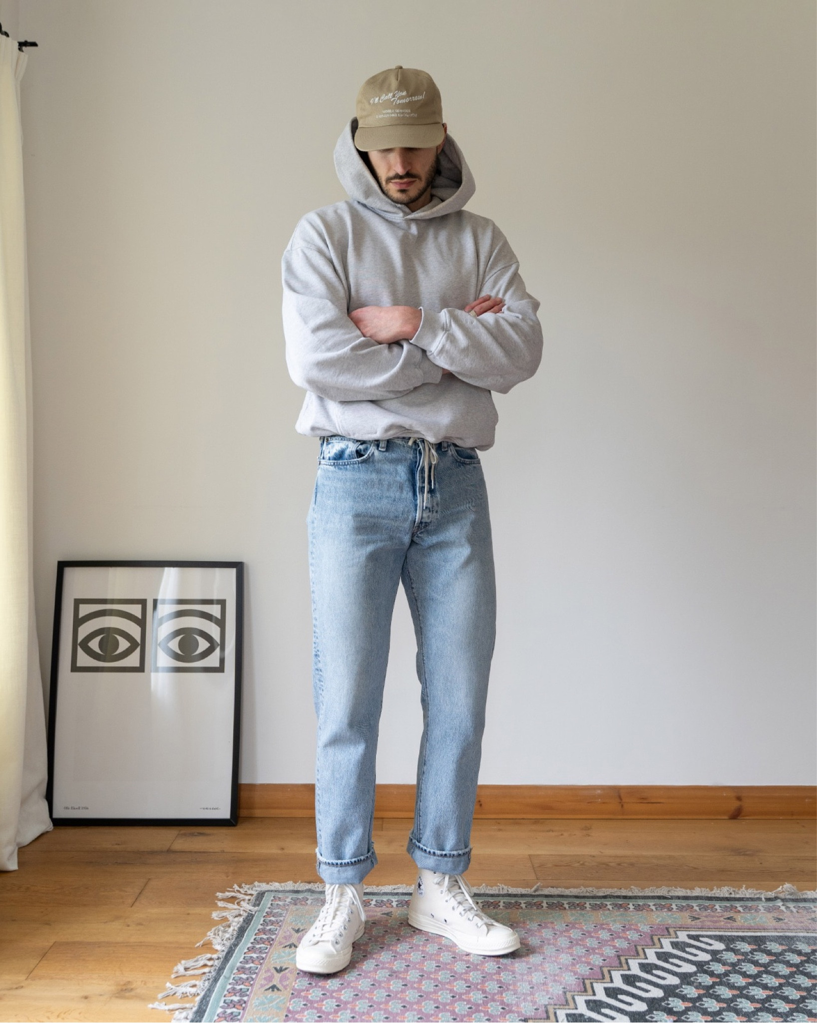 Picante grey hoodie 
Orslow 105 jeans 
Converse Chuck 70
Porter James Sports cap 


#LTKSeasonal 

#LTKeurope #LTKmens