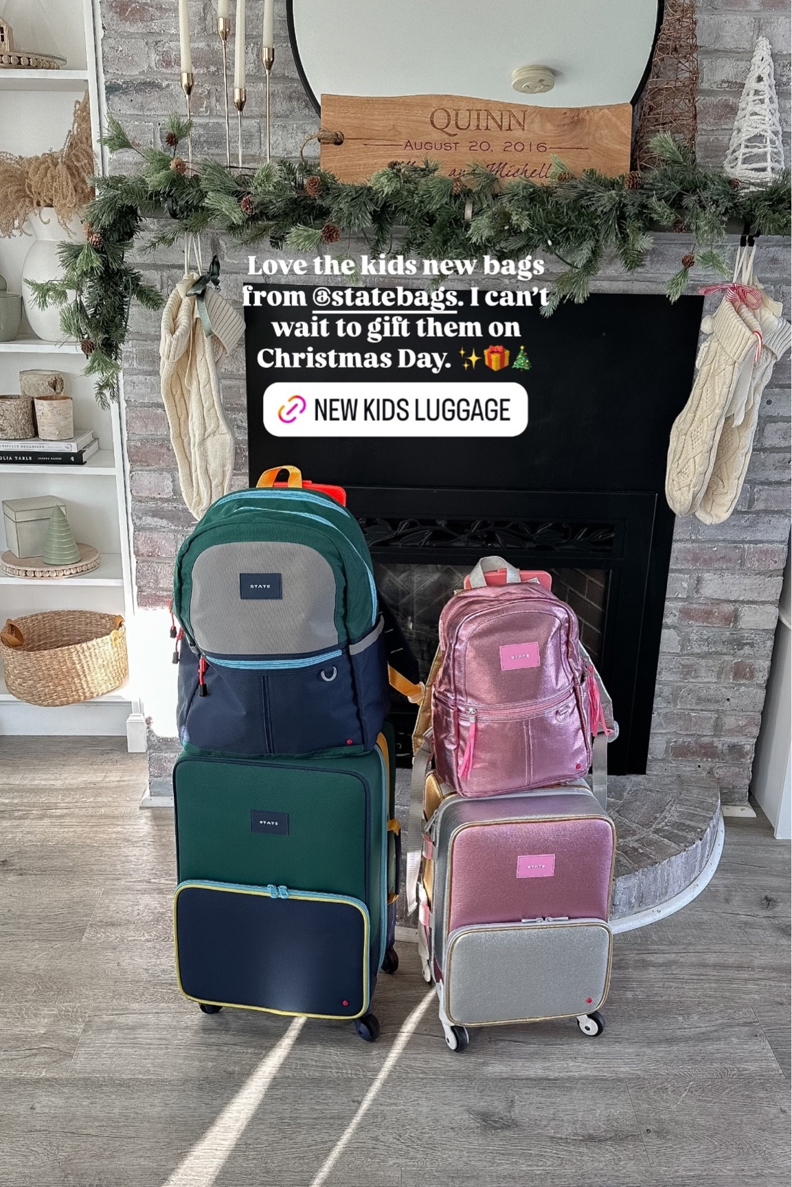 Love the kids new bags from @statebags. I can’t wait to gift them on Christmas Day. ✨🎁🎄