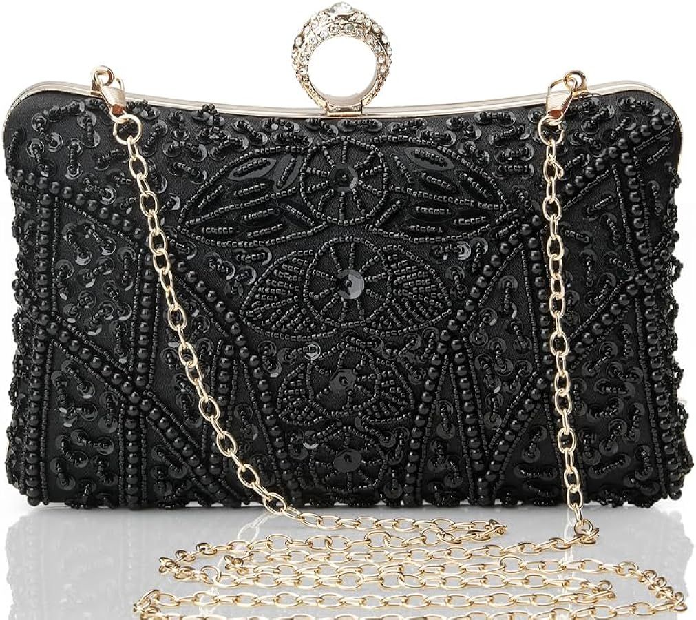 BABEYOND Evening Clutch Purses for Women - Vintage Evening Bag Accessories for Women Gatsby 1920s... | Amazon (US)