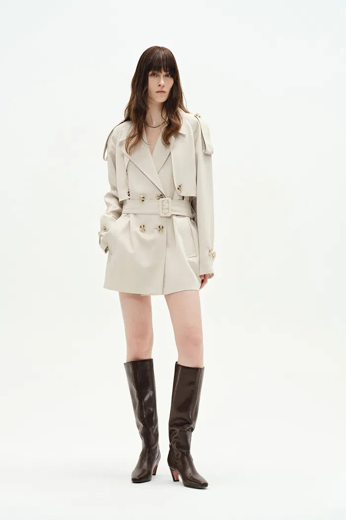 Glenn Short Trench Coat in Plant-Based Twill | Fabrique
