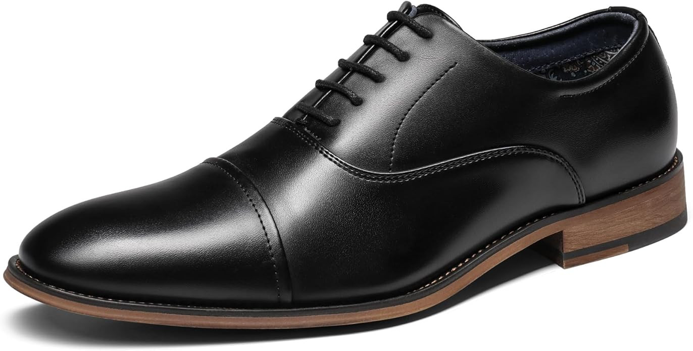 Bruno Marc Men's Lace Up Soft Cap-Toe Formal Dress Shoes | Amazon (US)