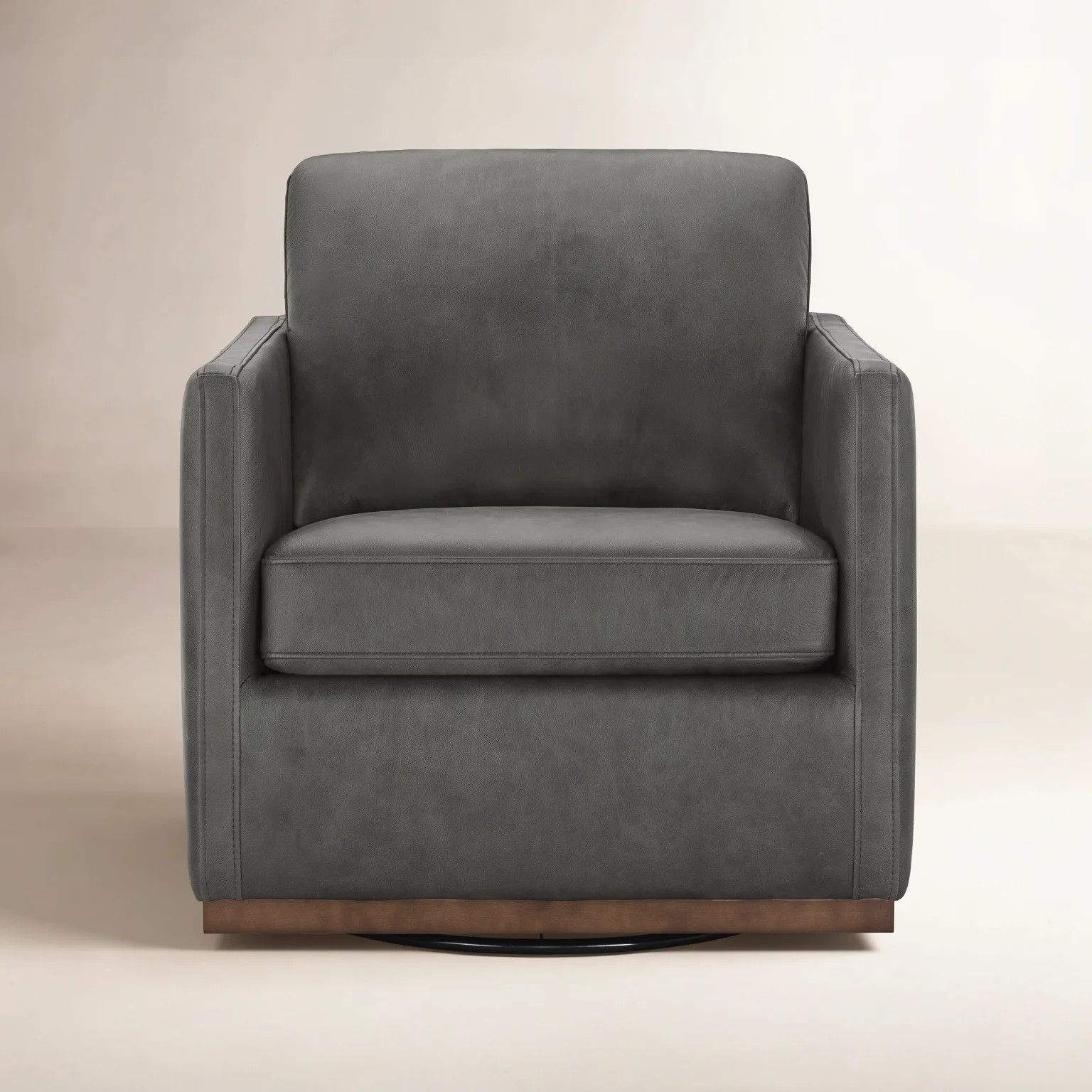 Bobbi Genuine Leather Swivel Chair | Joss & Main