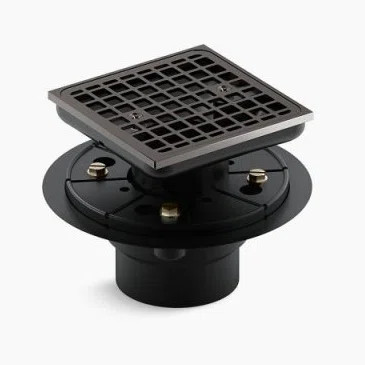 Clearflo Square Design Tile-In Shower Drain with Reversible Collar, 2" and 3" PVC Connection | Wayfair North America