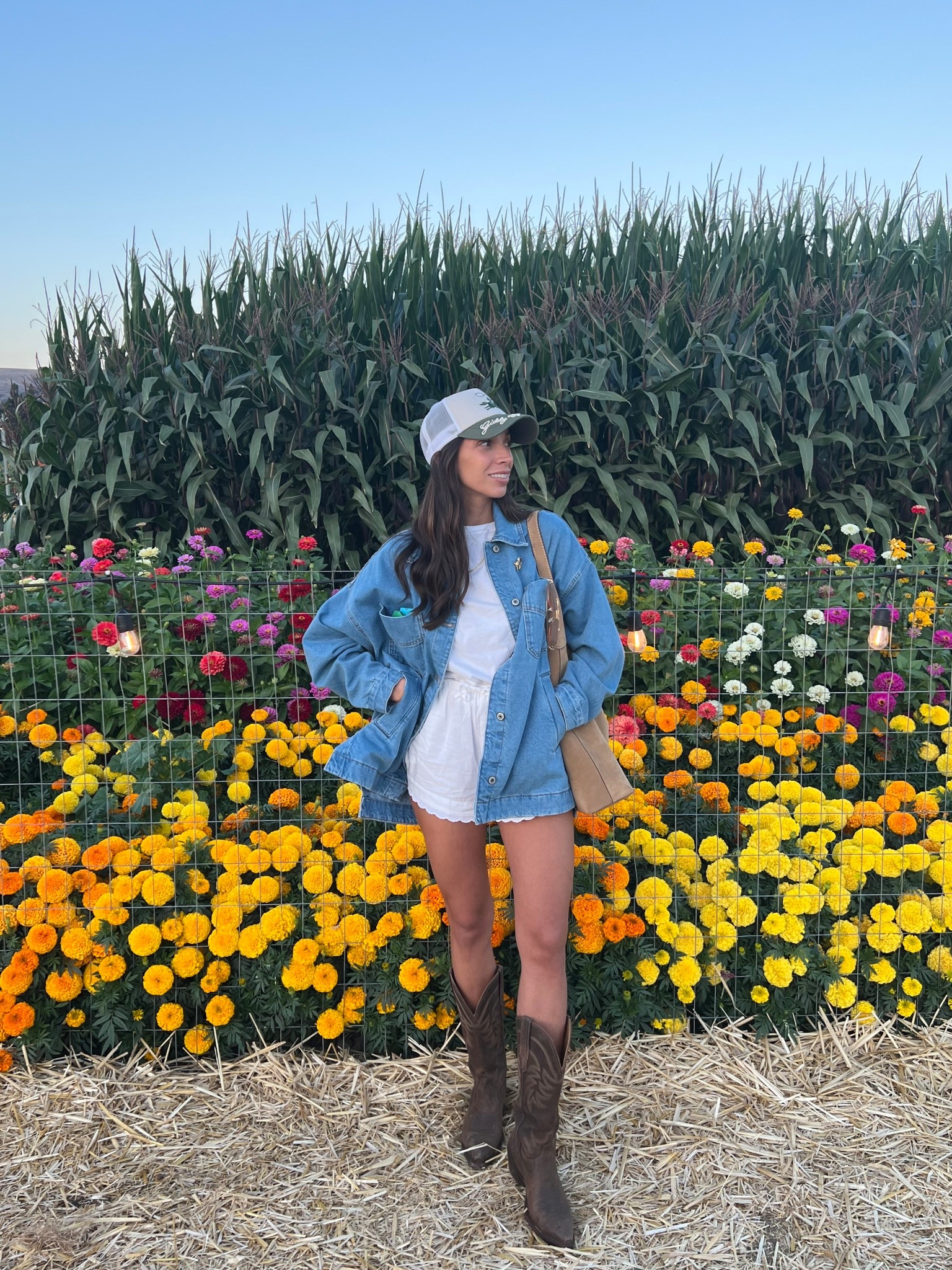 Jacket/small 
T/Small 
Shorts/Small (sold out) 
Boots/size down .5 size 

#LTKItBag #LTKSeasonal #LTKStyleTip