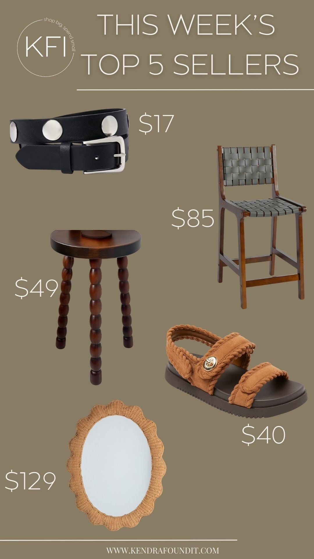 This week’s top sellers are all about elevated, designer-inspired style for less: the Target Madewell belt dupe is the perfect everyday studded belt to wear with denim, trousers, or a blazer outfit, and the Target Bottega Veneta sandals dupe gives that braided designer sandal look for summer outfits, travel, and everyday wear; for home decor, the Amazon McGee & Co stool dupe is that trendy bobbin/accent stool moment that works as a side table, plant stand, or bedside stool, the Wayfair Crate & Barrel counter stool dupe brings the woven strap counter stool look to your kitchen island with that warm wood + woven texture vibe, and the Serena & Lily mirror dupe (scalloped rattan mirror) is the easiest way to add coastal, cottage, or minimalist decor texture to an entryway, bedroom, or bathroom. ❤️

#LTKHome #LTKootd #LTKSaleAlert